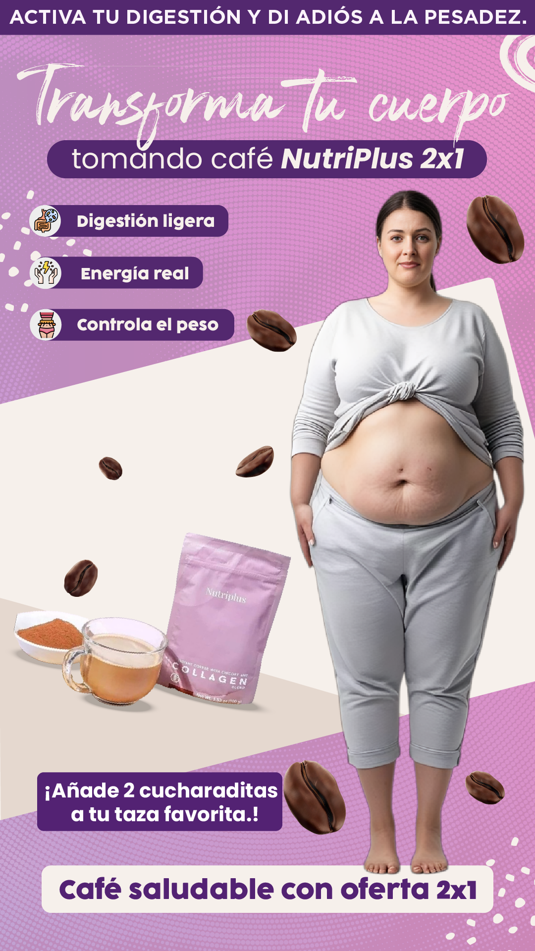Nutriplus Café| Mejora tu digestión y baja de peso 2x1