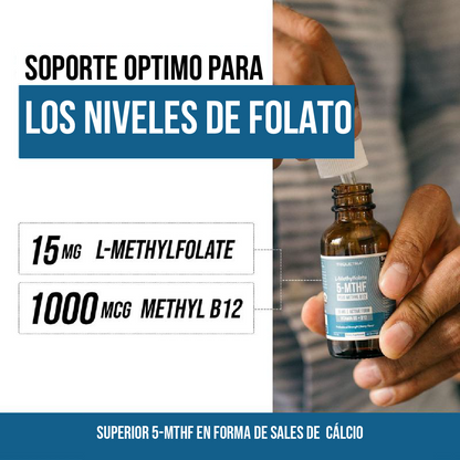 Folato de metilo| Ánimo, energía y sueño en solo 2 gotas.