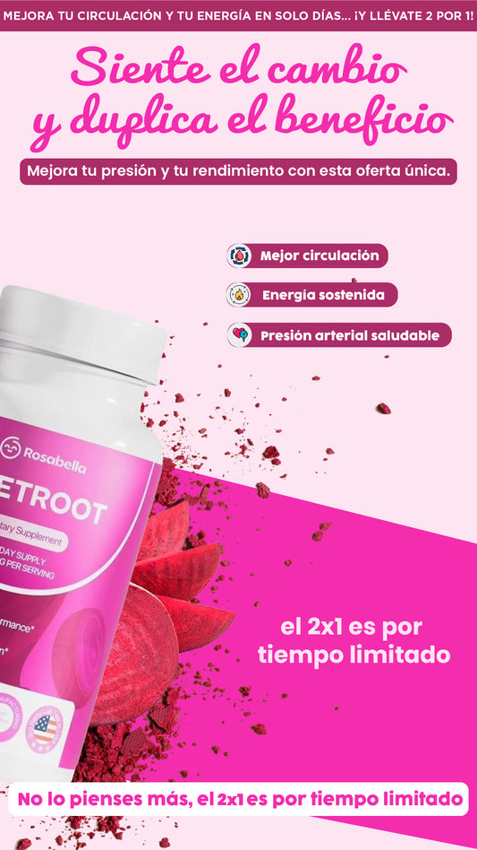Beetroot| 2x1 en cápsulas de remolacha
