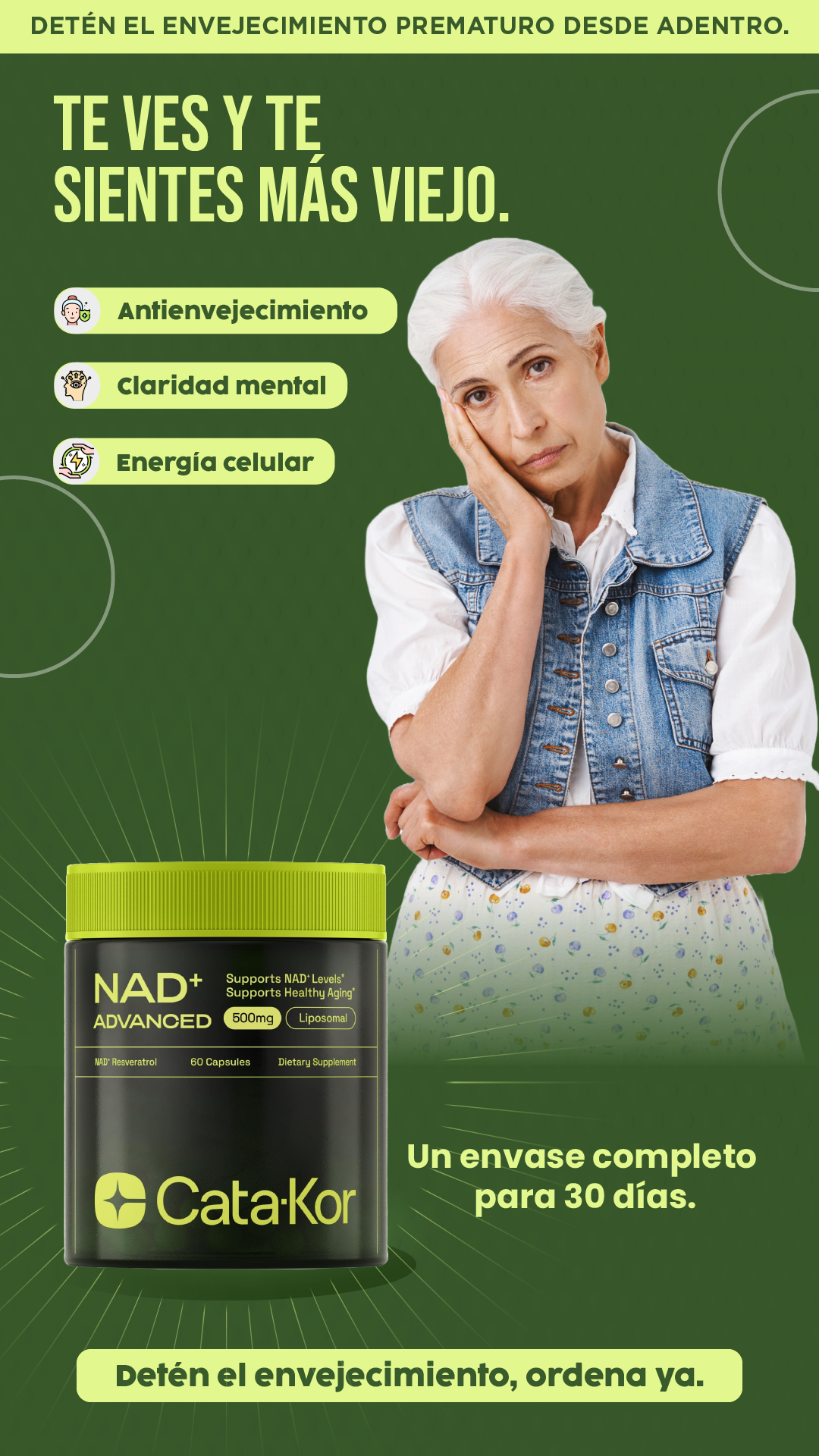 NAD+ Advance| Empieza a sentirte más joven en días.