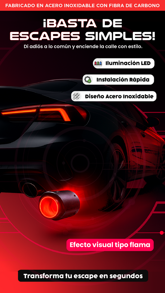 Tubo de escape| Haz que tu carro brille con estilo.